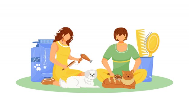 Картинка ухаживать за животными Page 2 Grooming domestic Vectors & Illustrations for Free Download Freepik