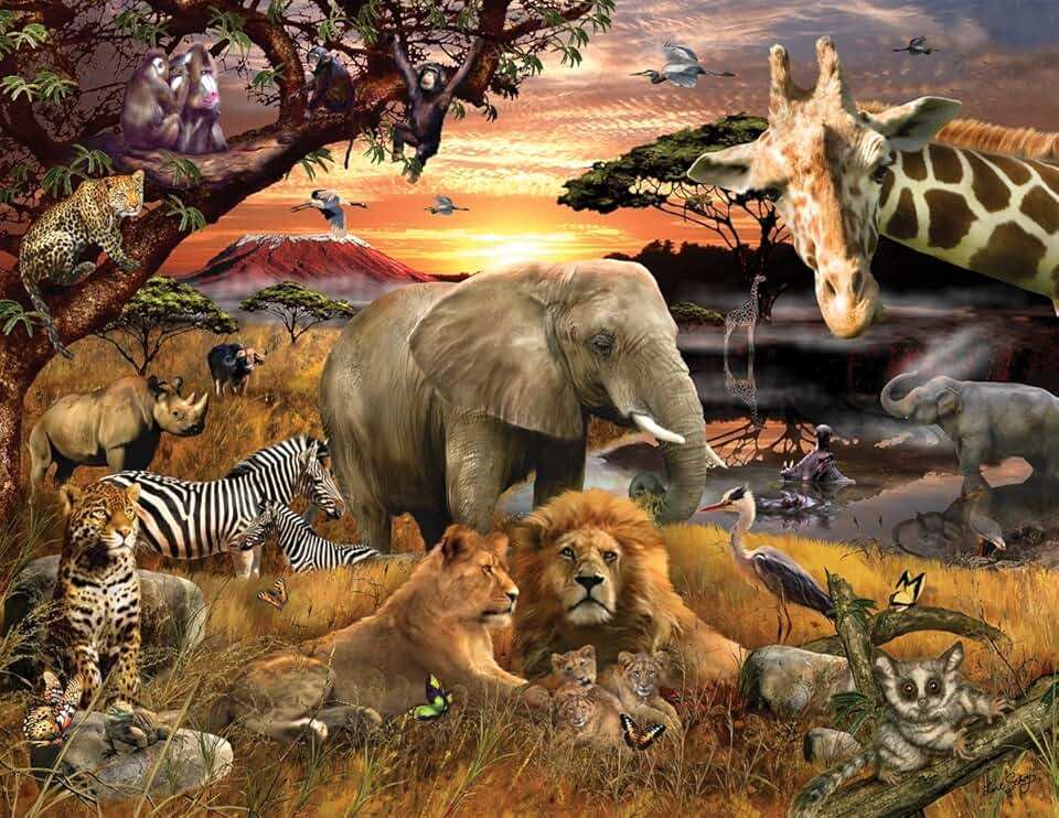 Картинка в мире животных Amazon.com: Springbok Puzzles 400 Pieces