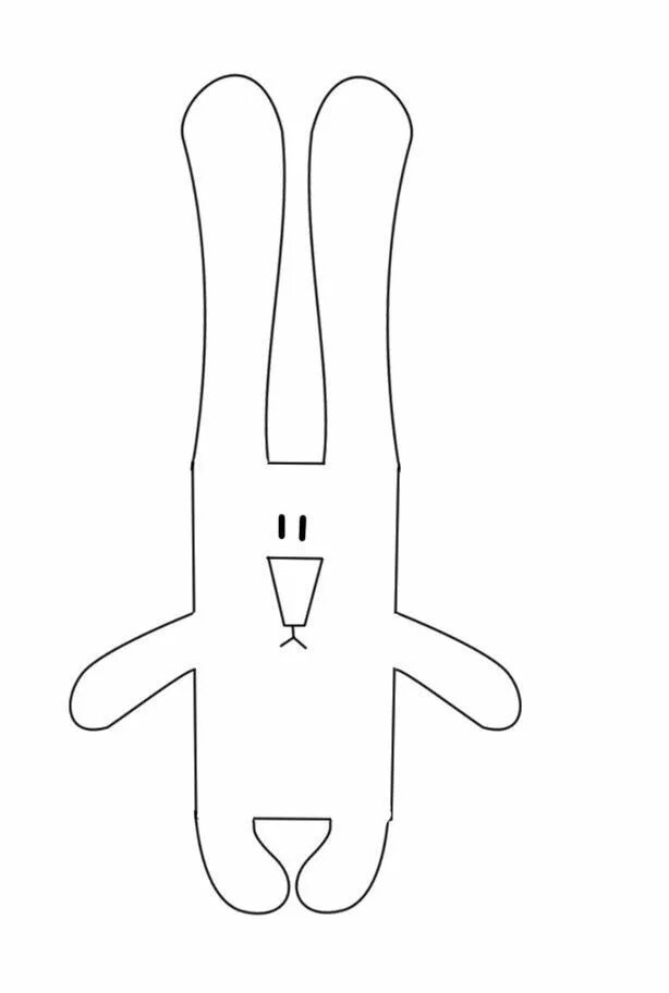 Картинка выкройка игрушка Cute Long-ear Stuffed Bunny pattern Fabric toys, Sewing toys, Stuffed toys patte