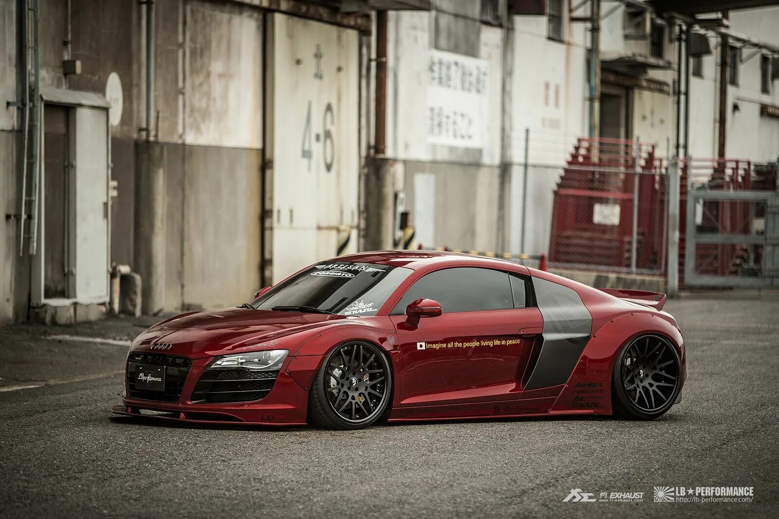 Картинки ауди тюнинг Liberty walk Audi R8 with Fi Exhaust