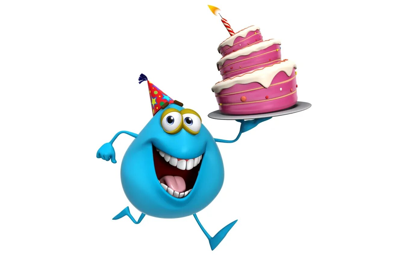 Картинки бесплатно смешные с днем рождения Wallpaper monster, cake, monster, smile, cartoon, character, funny, cute for mob