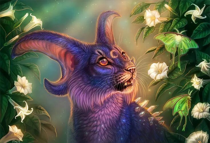 Картинки чудесные животные Luna Somnium by Maquenda on DeviantArt Animal art, Art, Fantasy illustration