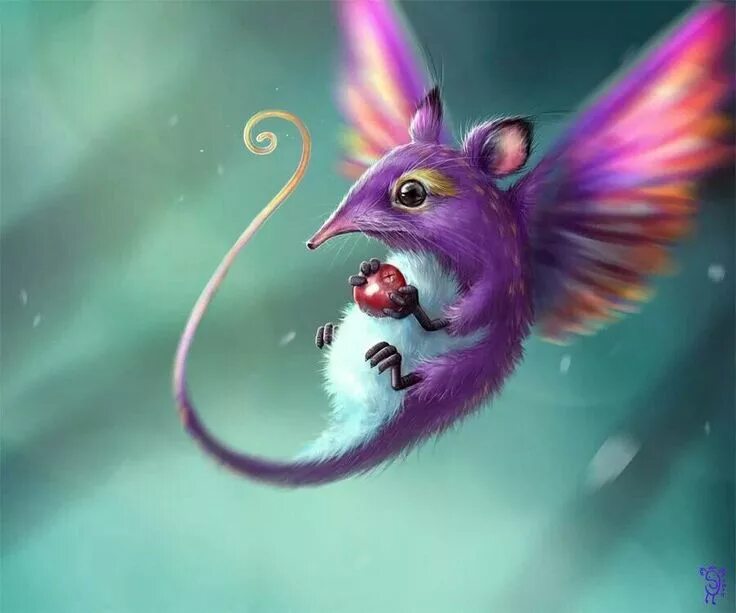 Картинки чудесные животные Hummingbird mouse??? Fantasy creatures art, Cute fantasy creatures, Creature con