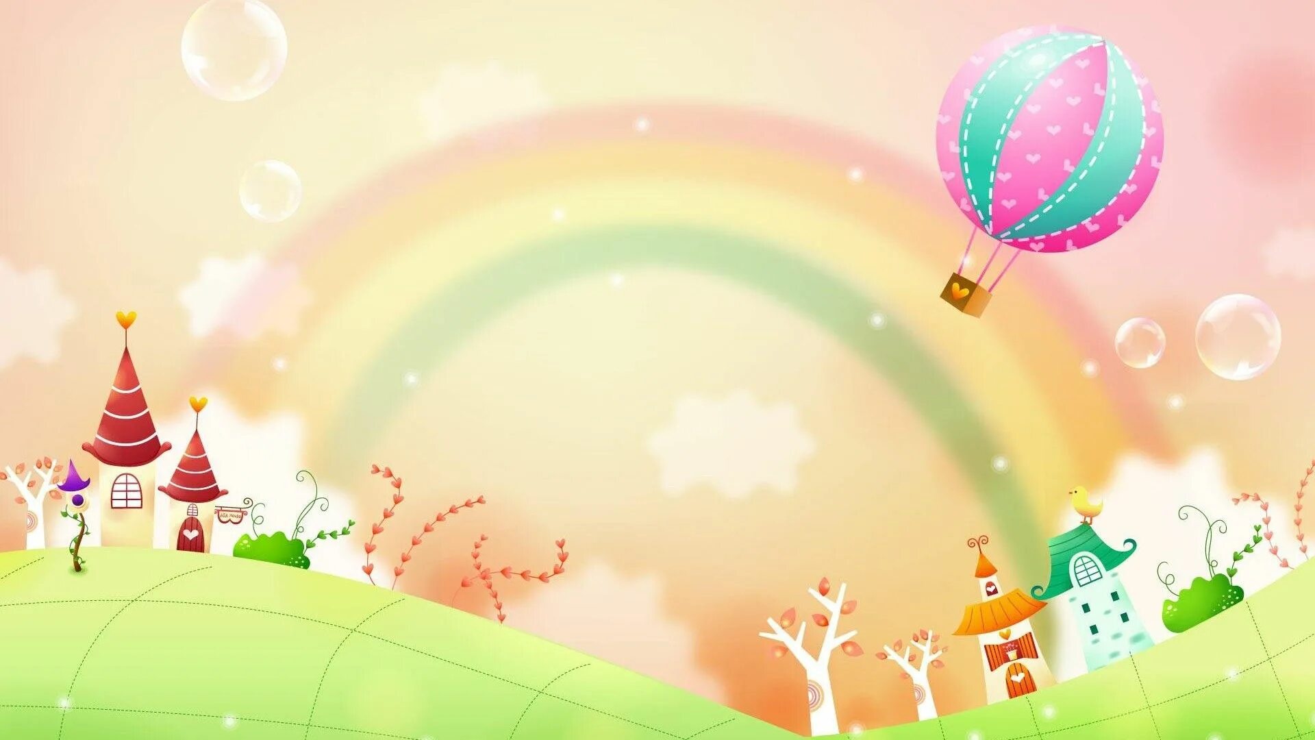 Картинки детские фоны для оформления Desktop Wallpaper Rainbow Best Wallpaper HD Cartoon wallpaper, Cartoon wallpaper