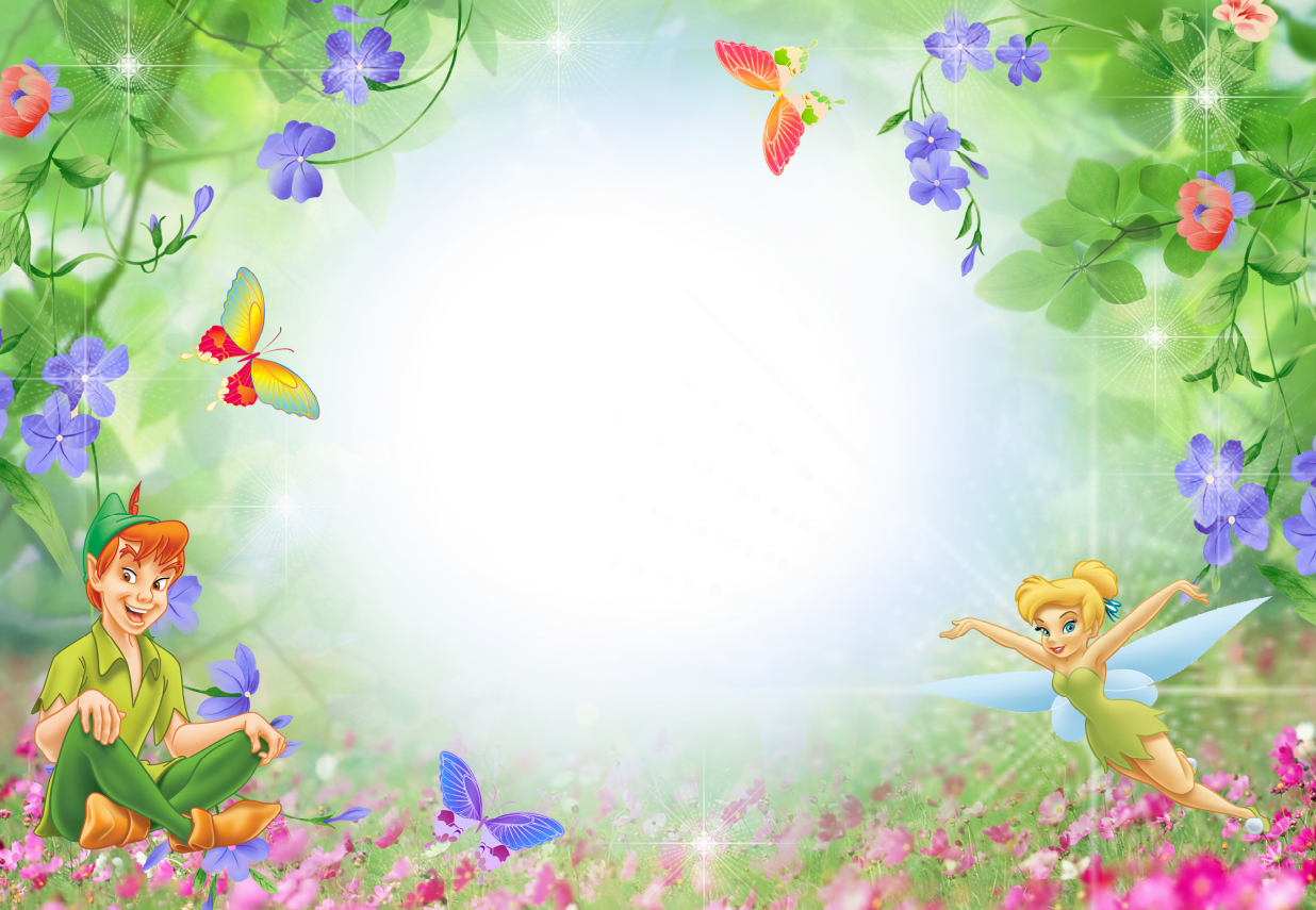 Картинки детские фоны для оформления Photo effect from category: Different for children. Tinkerbell invitations, Tink