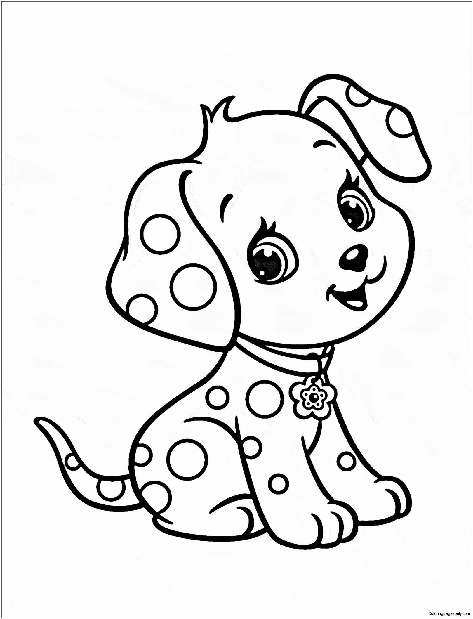 Картинки для детей 10 лет животные Coloring : Cute Dog Coloring Pages New Cute Puppy 5 Coloring Page Imagens Cute D