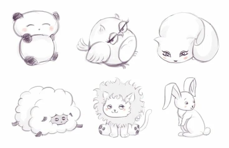 Картинки для срисовки аниме животные animal- chibi Sketches of love, Cute animal quotes, Animal coloring pages