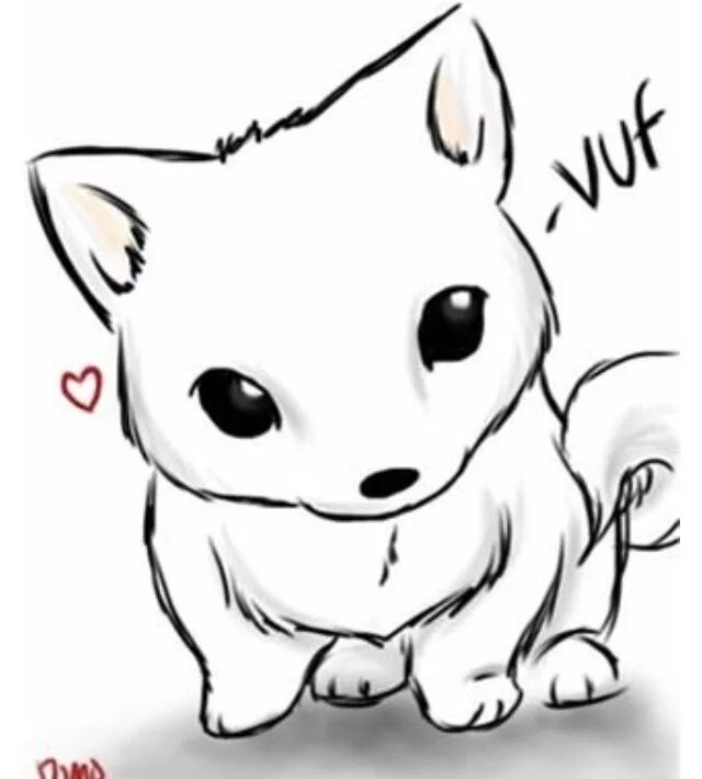 Картинки для срисовки аниме животные Pin by Demon Wolf on Drawings Cute wolf drawings, Kawaii drawings, Cute animal d