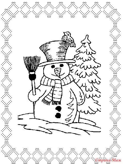 Картинки для выжигания к новому году Schemes for Pergamano Crafts