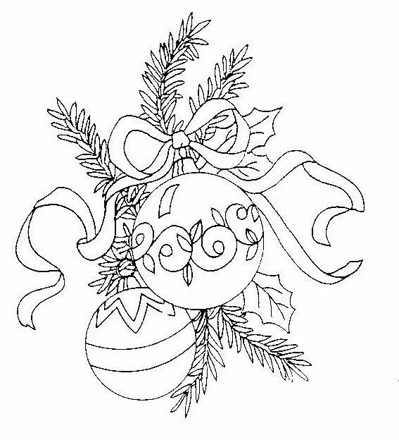 Картинки для выжигания к новому году T T baubles ribbon pine Christmas coloring pages, Christmas embroidery patterns,