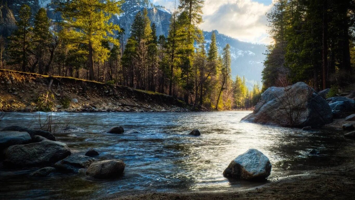 Картинки дня в лучшем качестве HDR mountain river - KDE Store