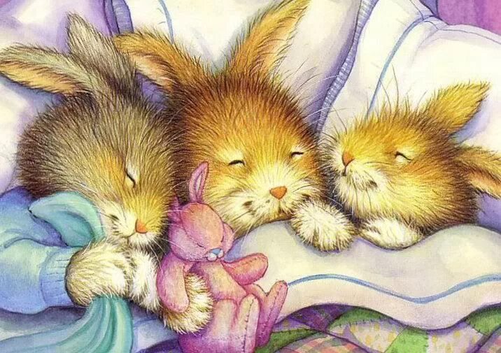 Картинки добро ночи с животными snuggle bunnies Bunny art, Susan wheeler, Animals