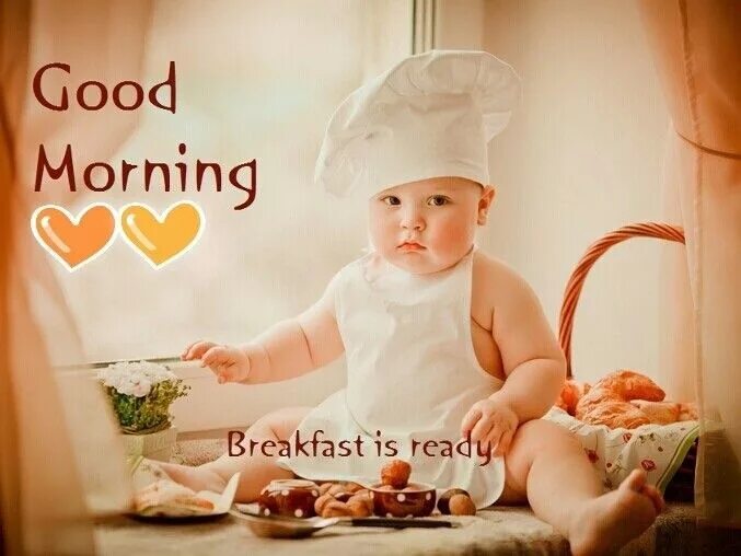 Картинки добро утро с детьми Pin by Midhuna on Fun kids Funny good morning images, Good morning breakfast, Go