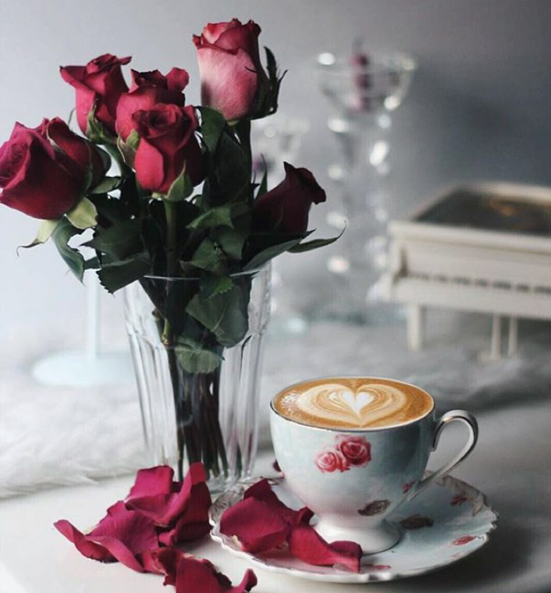 Картинки доброе утро кофе и цветы красивые MOMENTS Coffee flower, Coffee art, Coffee time