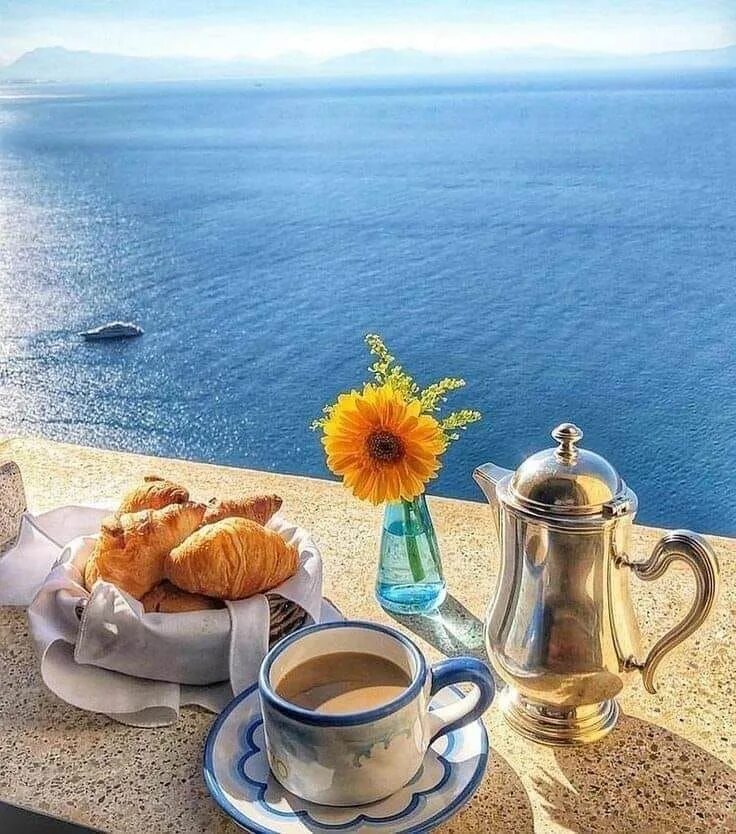 Картинки доброе утро красивая жизнь Breakfast in paradise Coffee breakfast, Good morning coffee, Good morning coffee