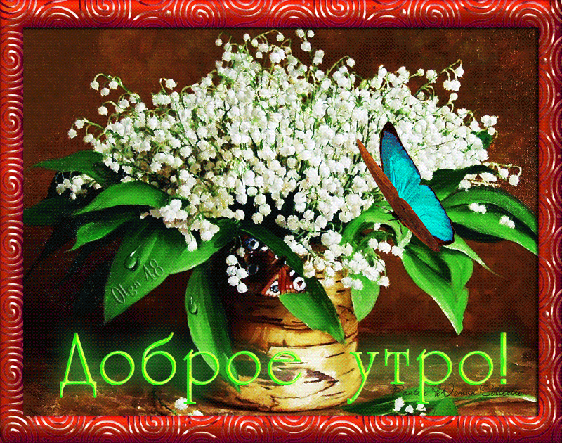Картинки доброе утро ландыши с пожеланиями Мир авторской анимации gif Rosé gif, Flowers, Animation