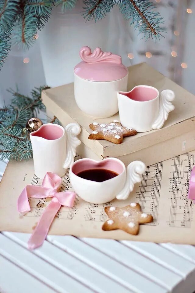 Картинки доброе утро новый год vesnaflora Pink christmas, Good morning coffee, Coffee art