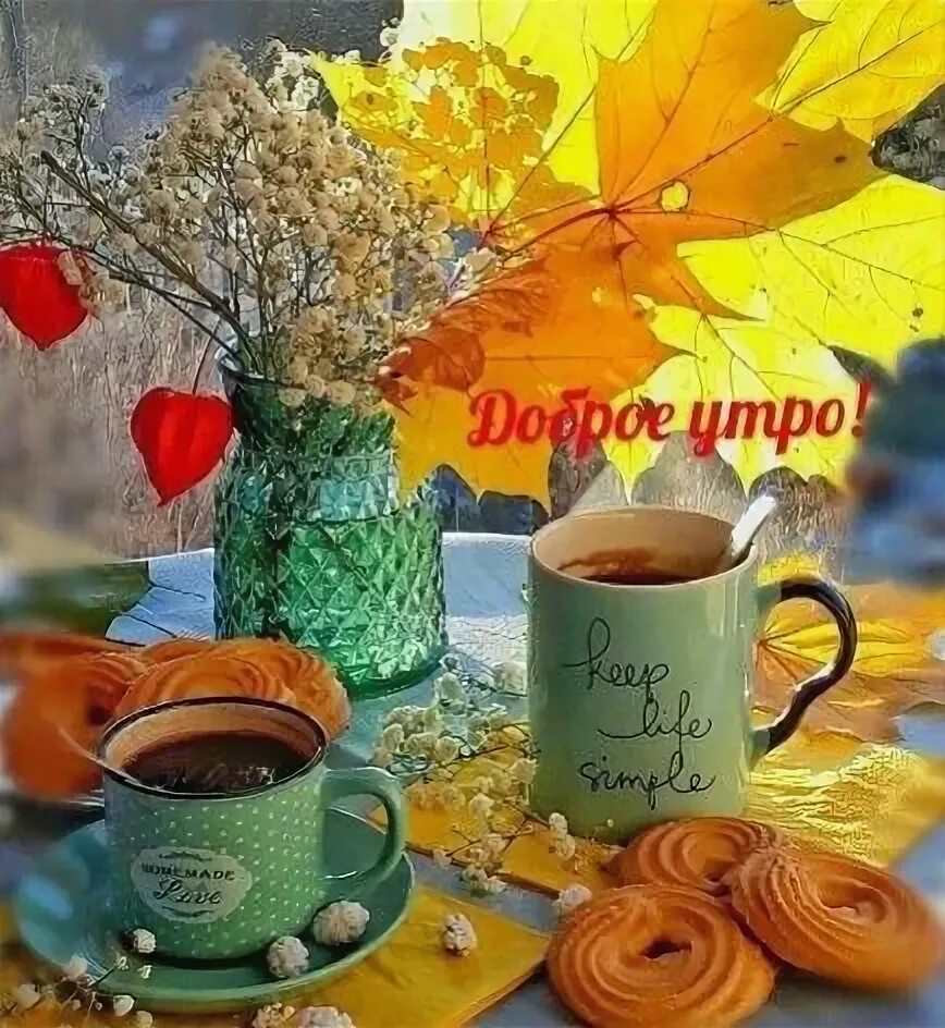 Картинки доброе утро октябрьские красивые и позитивные Pin by Ирина Башкова on Доброе утро Montreal botanical garden, Keep life simple,