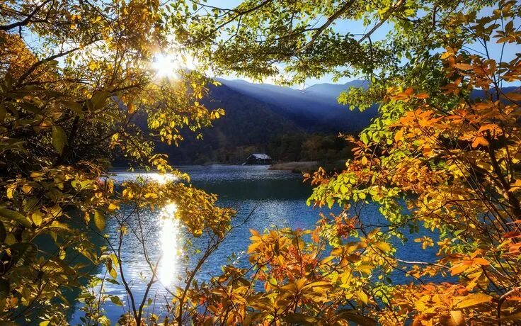 Картинки доброе утро осенние красивые бесплатно природа wallpaper with nature (1920x1200) Autumn scenery, Lake, Nature