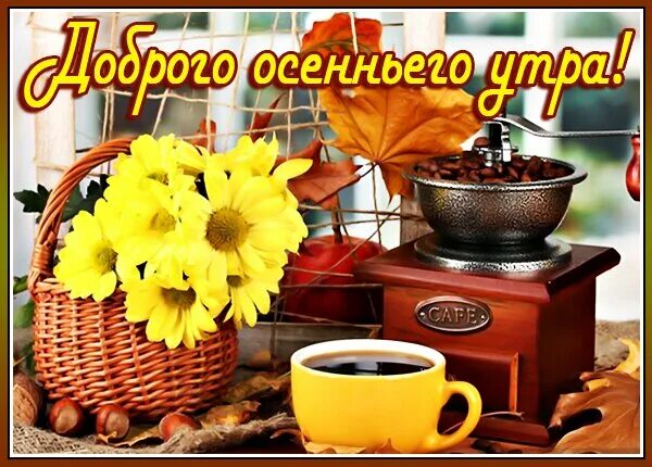 Картинки доброе утро осенние воскресенье красивые новые Открытка Доброго Осеннего Утра!