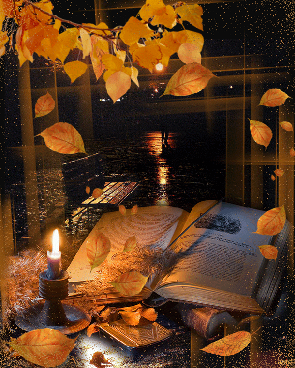 Картинки доброго осеннего вечера и спокойной ночи dreamies.de Autumn scenes, Beautiful gif, Hello autumn