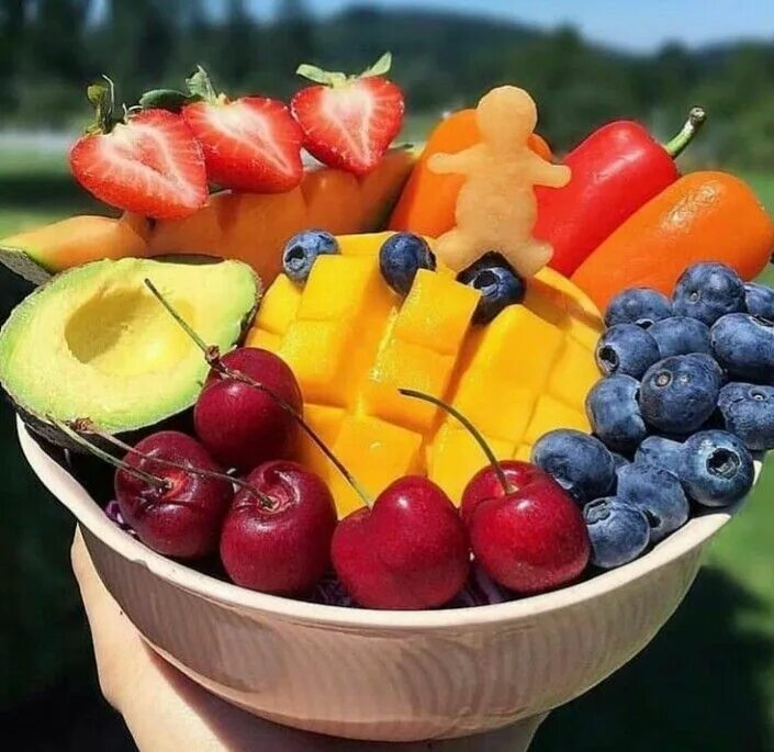 Картинки доброго утра с фруктами и пожеланиями Pin by maryam mll on TASTY Blueberry bowl, Food pictures, Food network recipes