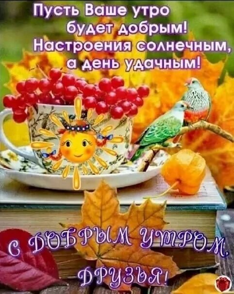 Картинки доброго утра здоровья хорошего дня осенние Открытка С добрым утром!
