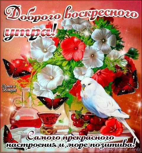 Картинки доброго воскресного утра красивые мерцающие ♥ Счастливости ♥ Открытки, Пожелания ко дню рождения, Поздравительные открытки