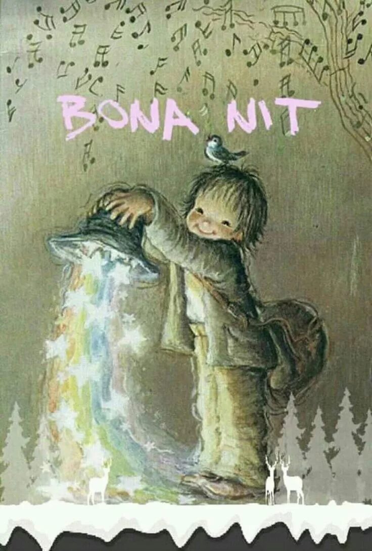 Картинки доброй ночи старинные с пожеланиями Pin de Elena Villanueva en Bona nit Saludos de buenas noches, Lmagenes de buenas
