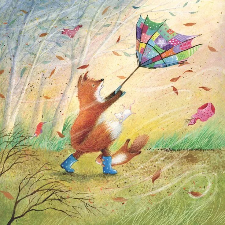 Картинки добрые позитивные осенние Gail Yerrill Advocate Art in 2023 Whimsical art, Illustration art, Illustration