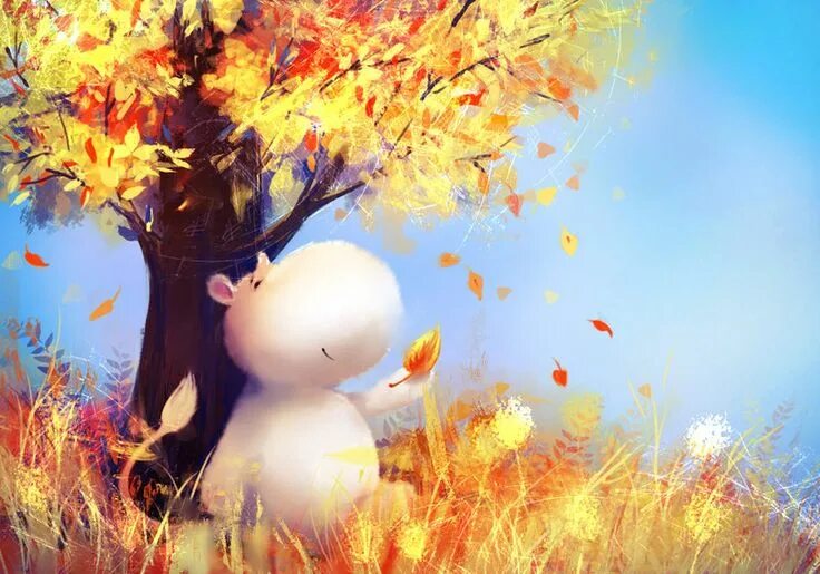 Картинки добрые позитивные осенние Autumn Unusual art, Painting, Art
