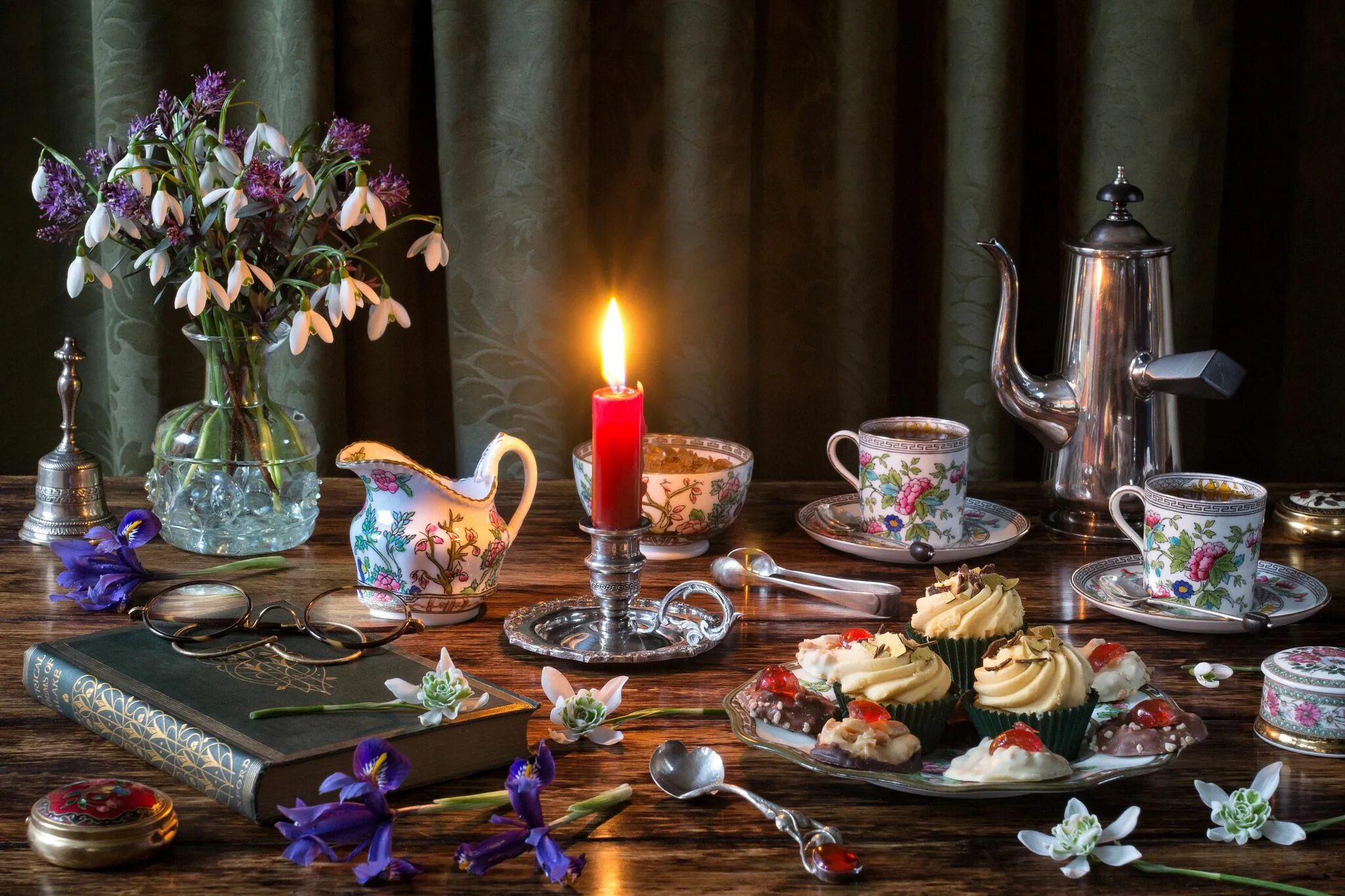 Картинки добрый вечер изысканные Coffee and Cupcakes.