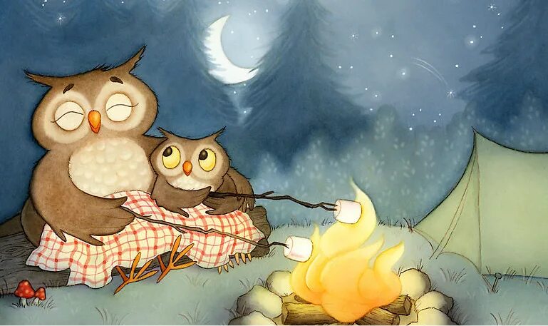 Картинки добрый вечер прикольные картинки спокойной Gufetti & Civette Owls drawing, Owl wallpaper, Owl painting
