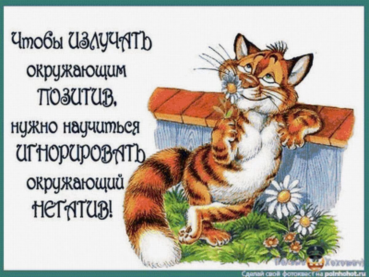 Картинки добрый юмор позитивные Схема вышивки "позитивчик" (№ 1263255) - Вышивка крестом