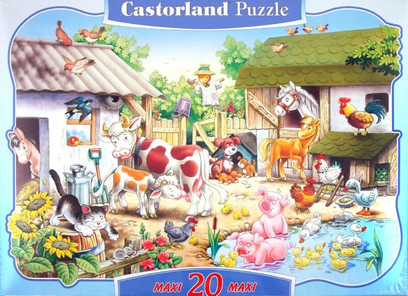 Картинки домашних животных для сада Иллюстрация 1 из 5 для Puzzle-20 MAXI "Ферма" (С-02122) Лабиринт - игрушки. Исто