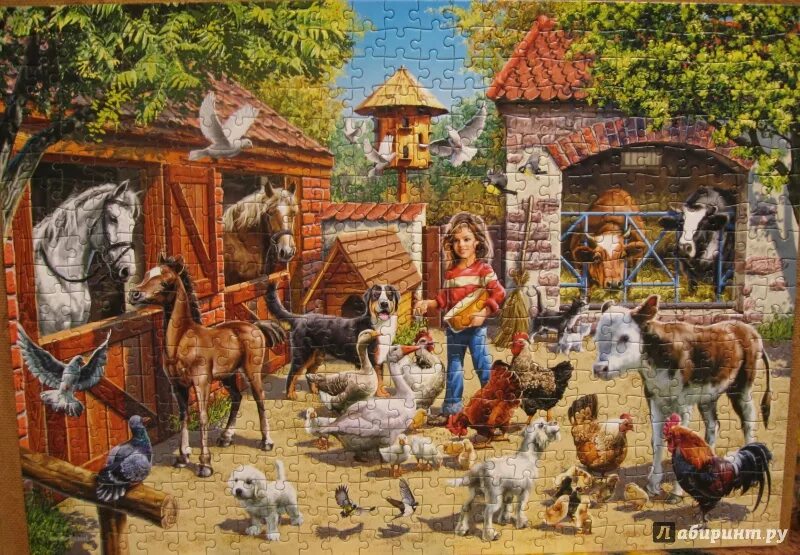 Картинки домашних животных двор Иллюстрация 2 из 2 для Puzzle-500 "Ферма" (B-51908) Лабиринт - игрушки. Источник