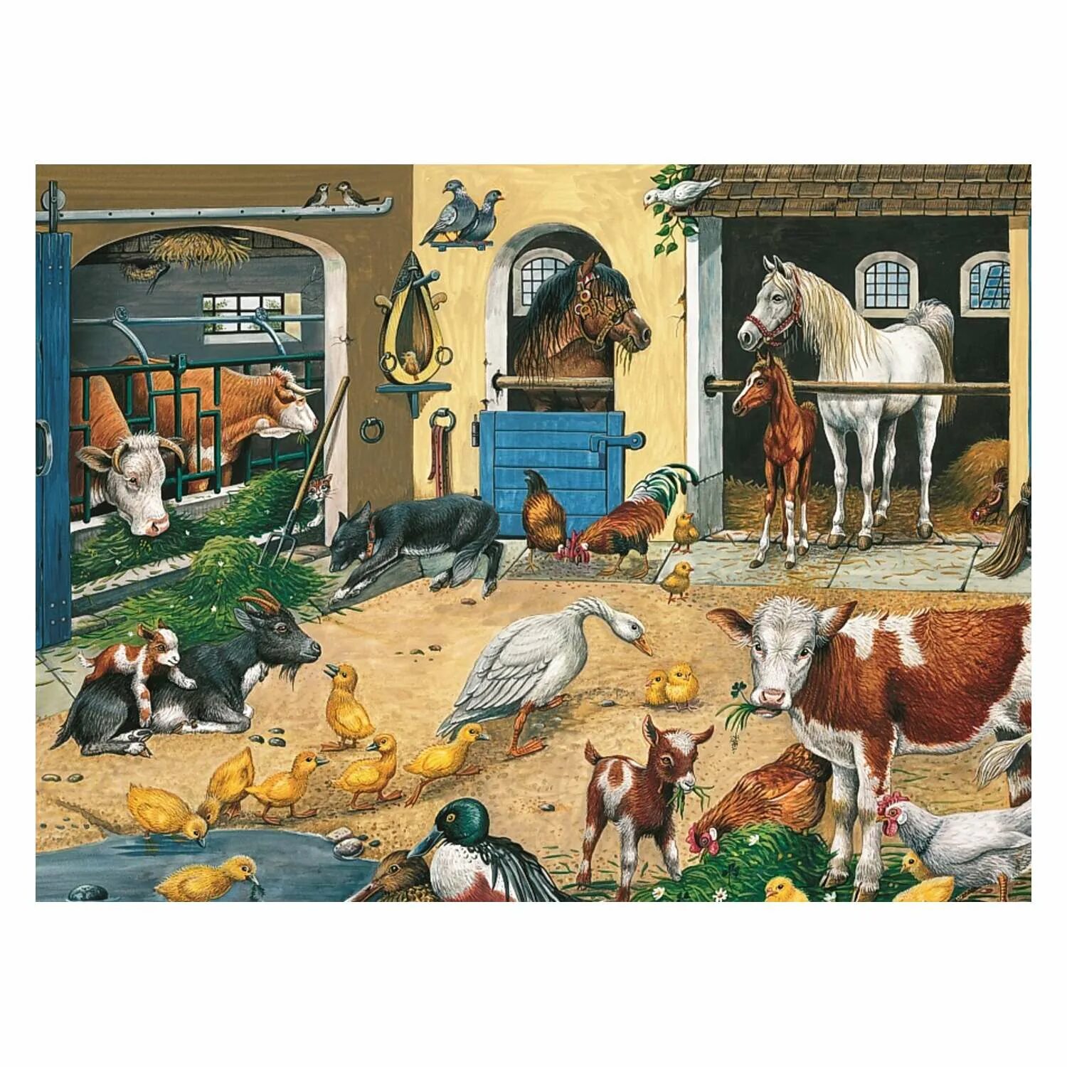 Картинки домашних животных двор Пазлы Ravensburger Животные 100 дет в ассортименте 10743 купить по цене 889 ₸ в 