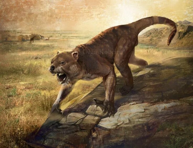 Картинки древних животных Thylacoleo carnifex by olllga81 on DeviantArt Prehistoric animals, Ancient anima
