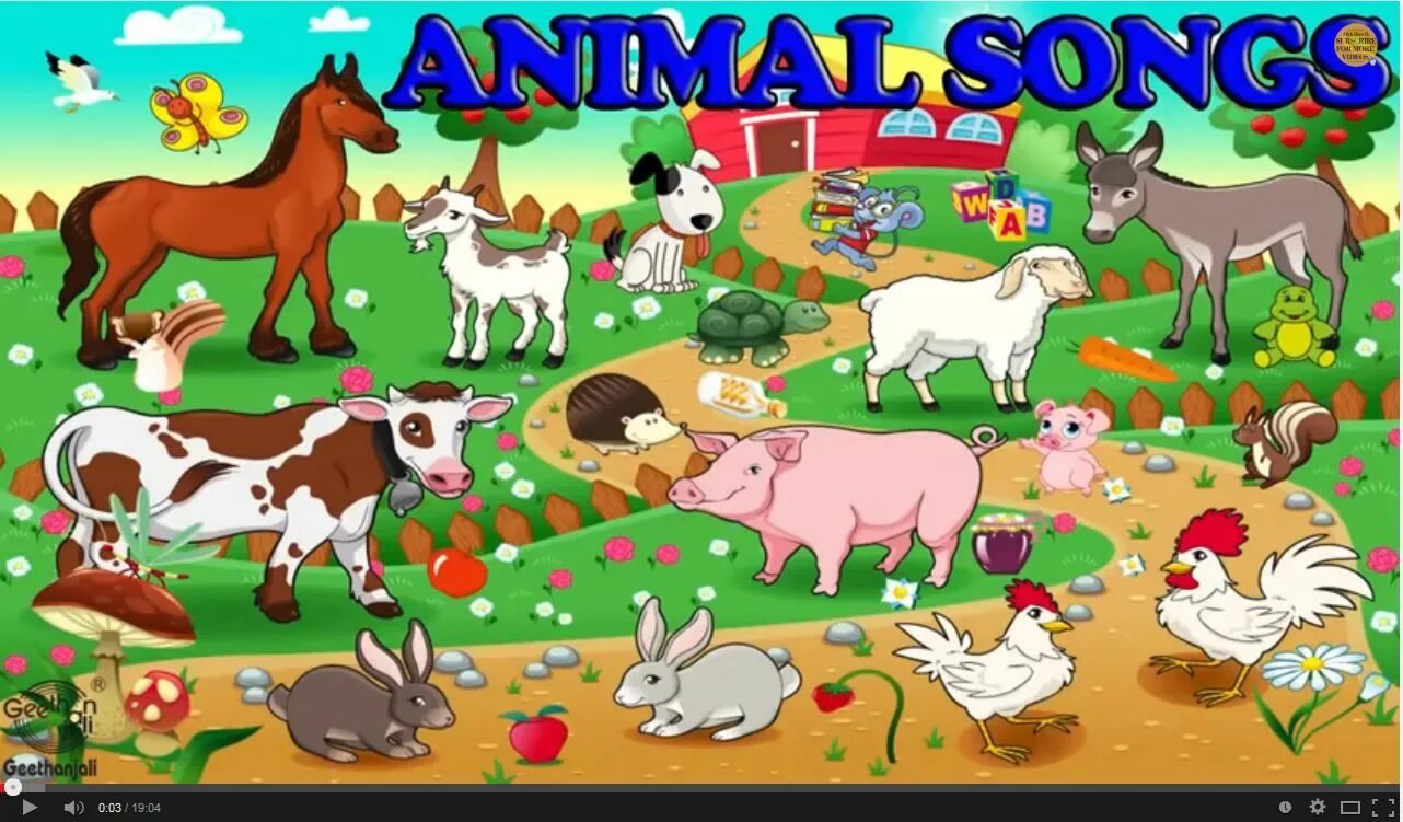 Картинки фермы с животными Watch the collection of animals songs for kids babies children along with animal