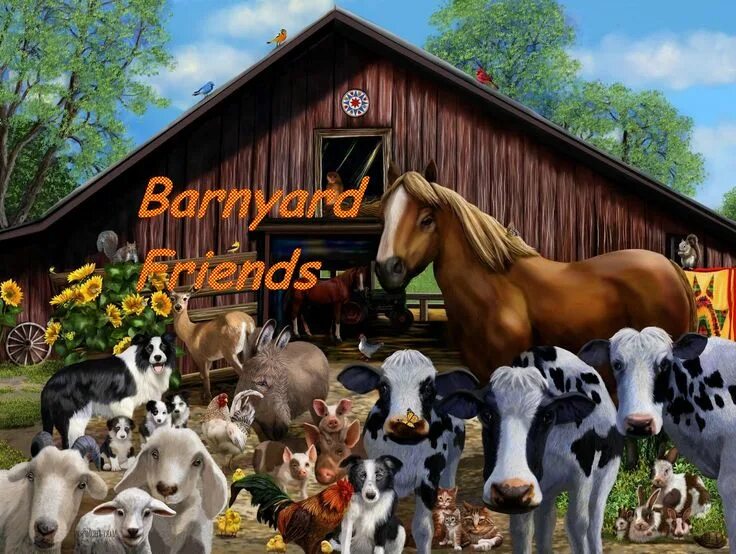 Картинки фермы с животными Pin by Janetha Nelson on Barnyard Friends Animals, Horses, Friends