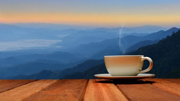 Картинки фон доброе утро #morning #cup coffee cup #coffee good morning wooden table #wooden #table #panor