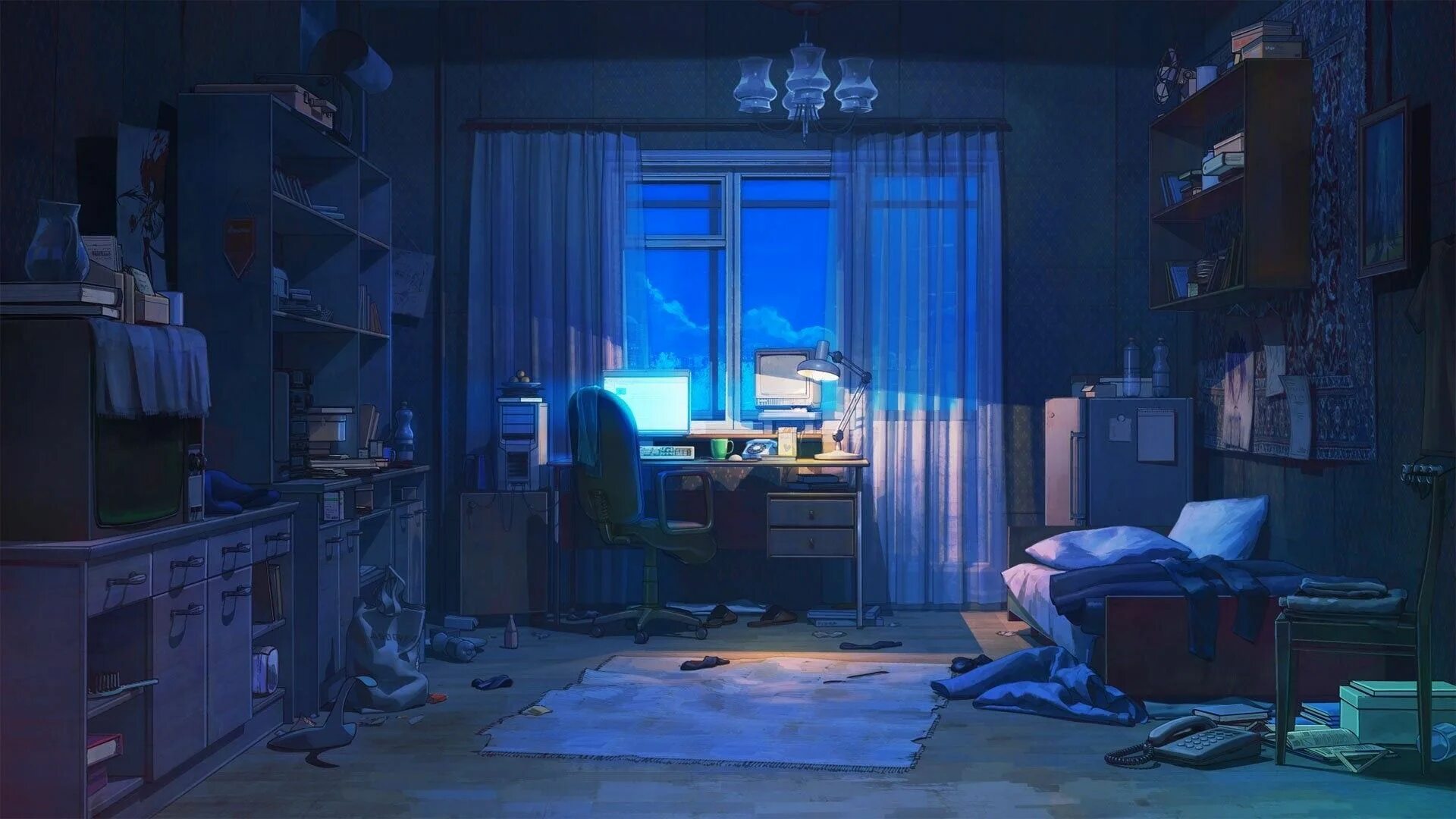Картинки фото комнат Pin on Арты Anime scenery wallpaper, Live wallpapers, Anime artwork wallpaper