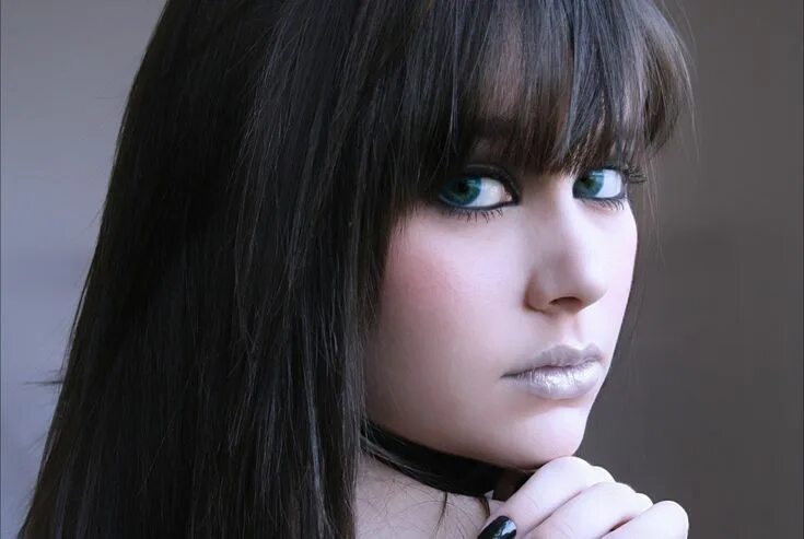 Картинки фото с челками Pin by Photopassion (World Of Photo a on Women Faces Colour Pretty face, Dark ha
