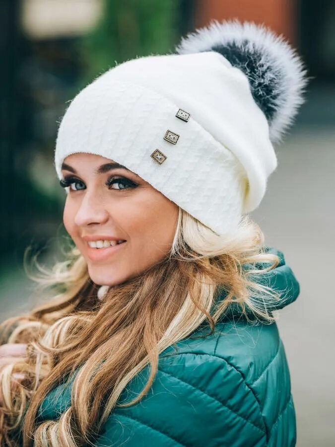 Картинки фото шапки Зимняя шапка 97006/3 вязаная одежда. Повседневные платья