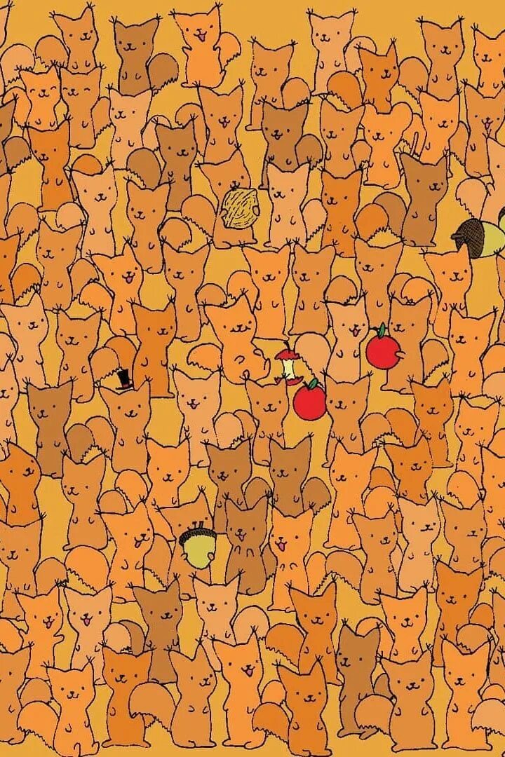 Картинки где надо найти животных Try and Spot the Mouse in This Difficult Brain Teaser Brain teasers, Find the hi