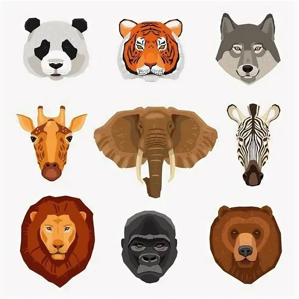 Картинки голов животных Download Cartoon Animals Portraits Set for free Animal portraits drawing, Pet po