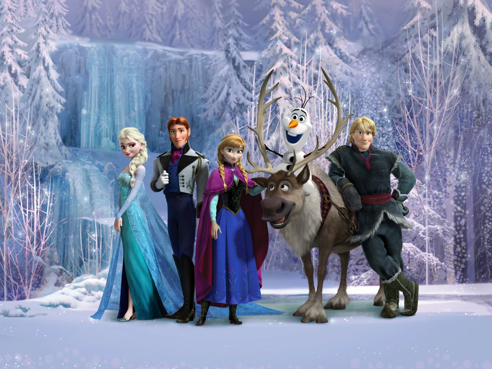Картинки холодное сердце фото Disney настенные фрески обои детская спальня замороженная Эльза Олаф премиум син