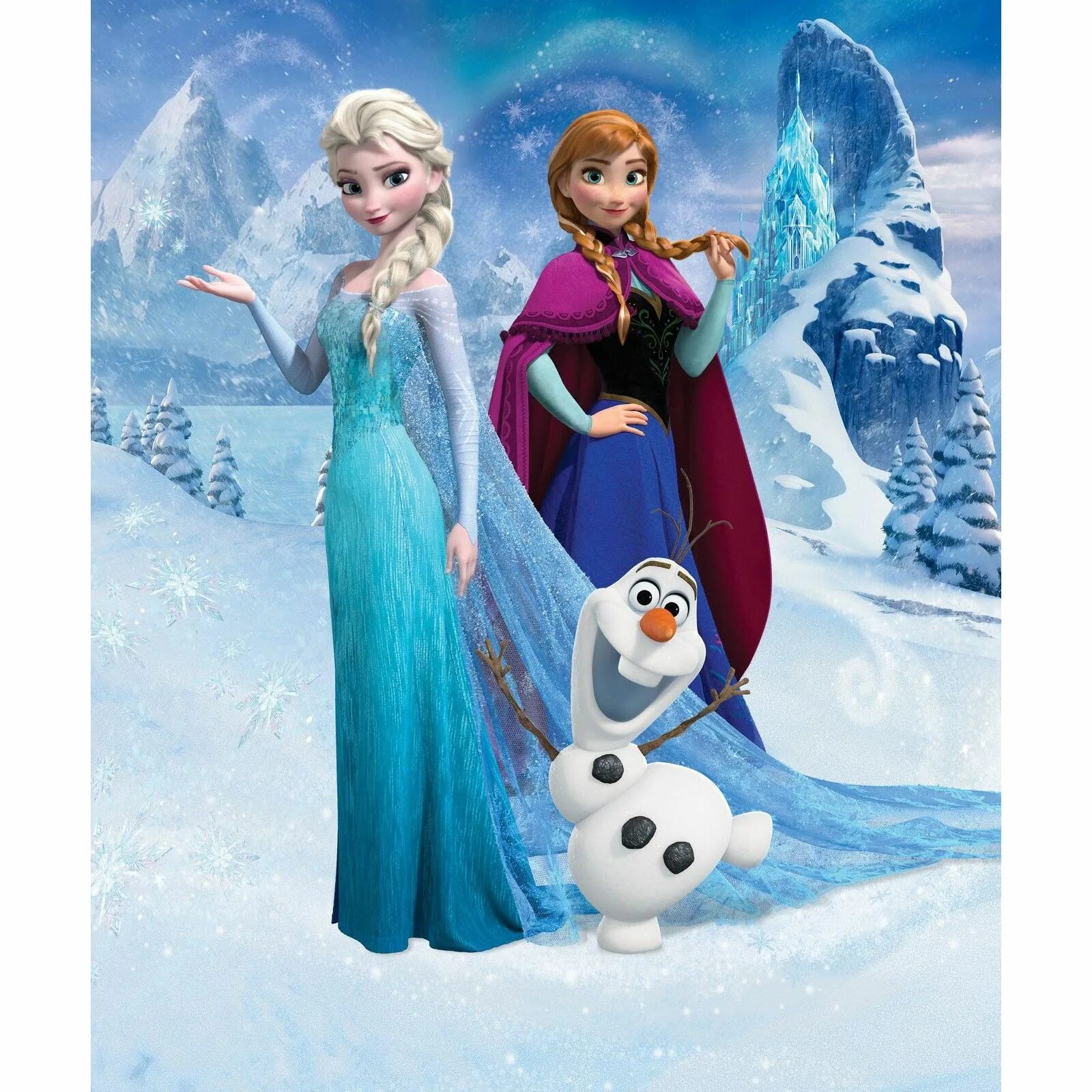 Картинки холодное сердце фото DISNEY PRINCESS & FROZEN WALLPAPER MURALS - ANNA, ELSA, CINDERELLA, BELLE, ARIEL