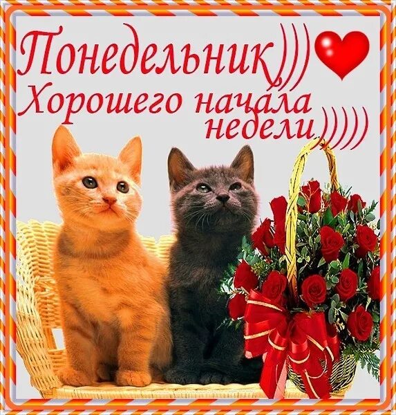 Картинки хорошего дня и настроения понедельника Открытка Понедельник))) Хорошего начала недели)))