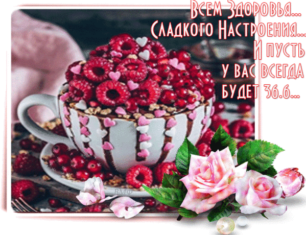 Картинки хорошего дня и здоровья бесплатно Анимированная открытка Всем здоровья и сладкого настроения! И пусть у вас всегда